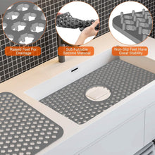 Load image into Gallery viewer, 2-Piece: Silicon Grid Sink Mat with Central Drain Hole
