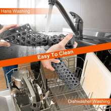 Load image into Gallery viewer, 2-Piece: Silicon Grid Sink Mat with Central Drain Hole
