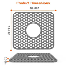 Load image into Gallery viewer, 2-Piece: Silicon Grid Sink Mat with Central Drain Hole
