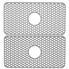 Load image into Gallery viewer, 2-Piece: Silicon Grid Sink Mat with Central Drain Hole

