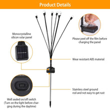 Load image into Gallery viewer, 2-Piece: Solar Firefly Lights Swaying Decorative Pathway Lamp
