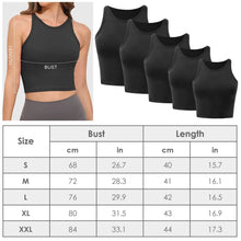 Load image into Gallery viewer, 2-Piece: Women Sleeveless Cropped Tank top High Neck
