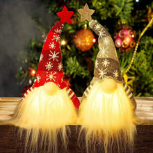 Load image into Gallery viewer, 2-Pieces: 11" Lighted Christmas Gnome Santa
