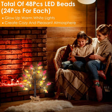 Load image into Gallery viewer, 2-Pieces: 2FT Artificial Lighted Maple Tree with 24-Pieces Warm White LED Beads
