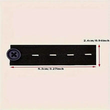 Load image into Gallery viewer, 2-Pack: Black Interlocking Tape Waistband Extender Buttons for Jeans and Pants
