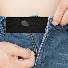 Load image into Gallery viewer, 2-Pack: Black Interlocking Tape Waistband Extender Buttons for Jeans and Pants

