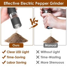 Load image into Gallery viewer, 2-Pieces: Electric Salt and Pepper Grinder Battery Powered with Adjustable Coarseness
