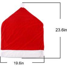 Load image into Gallery viewer, 2-Pieces: Red Hat Dining Chair Slipcovers

