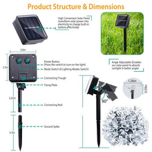 Load image into Gallery viewer, 2-Pieces: Solar Power String Lights 50 LED Beads Fairy Sakura Flower
