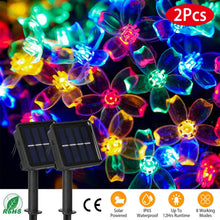 Load image into Gallery viewer, 2-Pieces: Solar Power String Lights 50 LED Beads Fairy Sakura Flower
