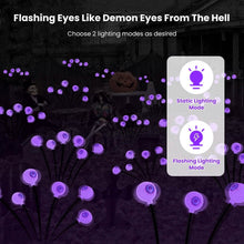 Load image into Gallery viewer, 2-Pieces: Solar Scary Eyeball Lights Halloween Decoration Swaying Light
