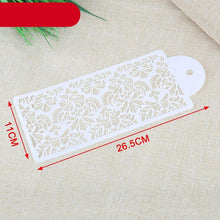 Load image into Gallery viewer, 2 Style Cake Side Cupcake Cake Sugarcraft Decoration Cake Mould Plastic Baking Cake Decorating Tool 2 Pieces Cupcake Stencil Cake Side Decorating Templates Powdered Sugar Template Wedding Cake Decor Flower Molding
