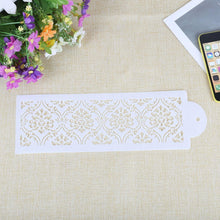 Load image into Gallery viewer, 2 Style Cake Side Cupcake Cake Sugarcraft Decoration Cake Mould Plastic Baking Cake Decorating Tool 2 Pieces Cupcake Stencil Cake Side Decorating Templates Powdered Sugar Template Wedding Cake Decor Flower Molding
