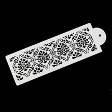 Load image into Gallery viewer, 2 Style Cake Side Cupcake Cake Sugarcraft Decoration Cake Mould Plastic Baking Cake Decorating Tool 2 Pieces Cupcake Stencil Cake Side Decorating Templates Powdered Sugar Template Wedding Cake Decor Flower Molding

