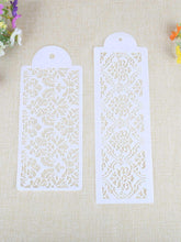 Load image into Gallery viewer, 2 Style Cake Side Cupcake Cake Sugarcraft Decoration Cake Mould Plastic Baking Cake Decorating Tool 2 Pieces Cupcake Stencil Cake Side Decorating Templates Powdered Sugar Template Wedding Cake Decor Flower Molding
