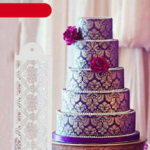 Load image into Gallery viewer, 2 Style Cake Side Cupcake Cake Sugarcraft Decoration Cake Mould Plastic Baking Cake Decorating Tool 2 Pieces Cupcake Stencil Cake Side Decorating Templates Powdered Sugar Template Wedding Cake Decor Flower Molding
