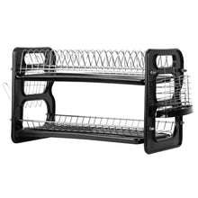 Load image into Gallery viewer, 2-Tier Dish Drying Rack Drainboard Set
