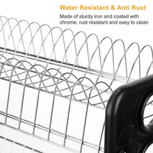 Load image into Gallery viewer, 2-Tier Dish Drying Rack Drainboard Set
