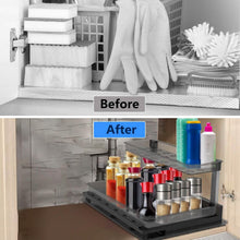 Load image into Gallery viewer, 2-Tier Pull Out Under Sink Organizer
