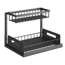 Load image into Gallery viewer, 2-Tier Under Sink Organizer Pull Out Basket Storage
