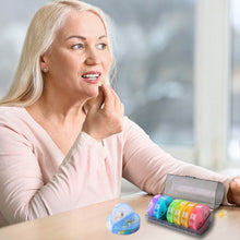 Load image into Gallery viewer, 2 Times A Day AM PM Weekly Pill Organizer Large Daily Pill Box With Black Case For Travel
