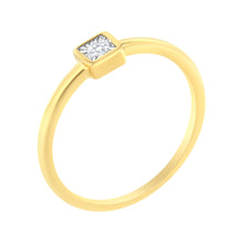 Load image into Gallery viewer, 14K Yellow Gold Plated .925 Sterling Silver 1/20 cttw Miracle Set Diamond Promise Ring (J-K Color, I1-I2 Clarity) - Size 6
