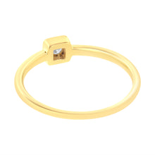Load image into Gallery viewer, 14K Yellow Gold Plated .925 Sterling Silver 1/20 cttw Miracle Set Diamond Promise Ring (J-K Color, I1-I2 Clarity) - Size 6
