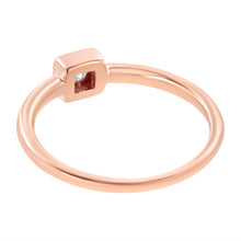 Load image into Gallery viewer, 14K Rose Gold Plated .925 Sterling Silver 1/20 cttw Miracle Set Diamond Promise Ring (J-K Color, I1-I2 Clarity) - Size 6
