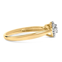 Load image into Gallery viewer, 10K Yellow Gold 1/10 Cttw Diamond Heart and Halo Promise Ring
