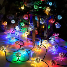Load image into Gallery viewer, 20 LED Moroccan Ball Solar String Lights
