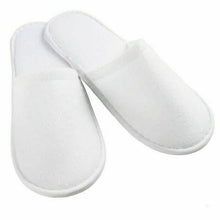 Load image into Gallery viewer, 20-Pairs: Spa Hotel Guest Soft Slippers Closed Toe Disposable Travel Slipper
