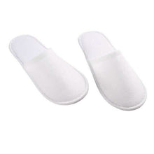 Load image into Gallery viewer, 20-Pairs: Spa Hotel Guest Soft Slippers Closed Toe Disposable Travel Slipper
