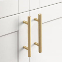 Load image into Gallery viewer, 20 PCS Set Brushed Gold Kitchen Handle Stainless Steel T Bar Door Pull 76mm 96mm Cabinet Knobs and Handles Black Furniture Handle Stainless Steel Kitchen Cupboard Handles Cabinet Handles
