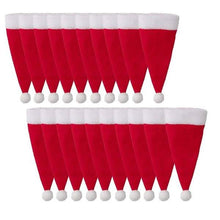 Load image into Gallery viewer, 20-Piece: Christmas Santa Hat Silverware Storage Bag
