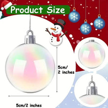 Load image into Gallery viewer, 20-Pieces: Clear Iridescent Plastic Ornaments Balls for Crafts
