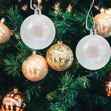 Load image into Gallery viewer, 20-Pieces: Clear Iridescent Plastic Ornaments Balls for Crafts
