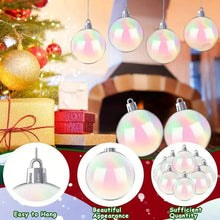 Load image into Gallery viewer, 20-Pieces: Clear Iridescent Plastic Ornaments Balls for Crafts
