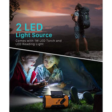 Load image into Gallery viewer, 2000mAh NOAA Emergency Weather Radio Portable Power Bank with Solar Charging
