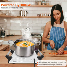 Load image into Gallery viewer, 2000W Electric Burner Portable Coil Heating Hot Plate Stove Countertop
