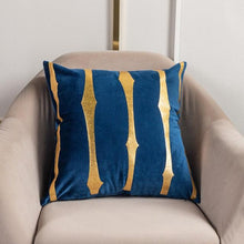 Load image into Gallery viewer, 2021 Fashion Striped Pillowcase Festival Home Bronzing Square Decorative Throw Pillow Cover With Gold Striped Cushion Cases Modern Luxury Pillowcases Cushion Cover Soft Fabric Pillow Cases Decorative 45x45CM
