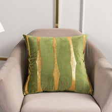 Load image into Gallery viewer, 2021 Fashion Striped Pillowcase Festival Home Bronzing Square Decorative Throw Pillow Cover With Gold Striped Cushion Cases Modern Luxury Pillowcases Cushion Cover Soft Fabric Pillow Cases Decorative 45x45CM
