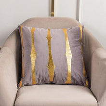 Load image into Gallery viewer, 2021 Fashion Striped Pillowcase Festival Home Bronzing Square Decorative Throw Pillow Cover With Gold Striped Cushion Cases Modern Luxury Pillowcases Cushion Cover Soft Fabric Pillow Cases Decorative 45x45CM
