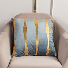 Load image into Gallery viewer, 2021 Fashion Striped Pillowcase Festival Home Bronzing Square Decorative Throw Pillow Cover With Gold Striped Cushion Cases Modern Luxury Pillowcases Cushion Cover Soft Fabric Pillow Cases Decorative 45x45CM
