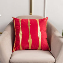 Load image into Gallery viewer, 2021 Fashion Striped Pillowcase Festival Home Bronzing Square Decorative Throw Pillow Cover With Gold Striped Cushion Cases Modern Luxury Pillowcases Cushion Cover Soft Fabric Pillow Cases Decorative 45x45CM

