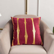 Load image into Gallery viewer, 2021 Fashion Striped Pillowcase Festival Home Bronzing Square Decorative Throw Pillow Cover With Gold Striped Cushion Cases Modern Luxury Pillowcases Cushion Cover Soft Fabric Pillow Cases Decorative 45x45CM
