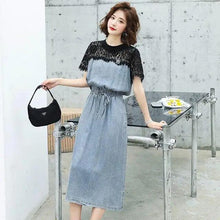 Load image into Gallery viewer, Stylish Denim Jeans Modern Short Sleeve Summer Dress - Fashion Dresses for women Party Outfits
