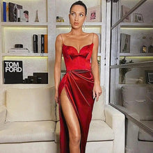 Load image into Gallery viewer, 2021 Top Fashion Summer Bodycon Spaghetti Strap Vintage Pleated Slim Party Dresses - Backless Mid Length Cute Summer Fashion Dresses
