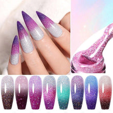 Load image into Gallery viewer, 2022 NEW Purple Gel Nail Polish UV Color Changing Gel Nail Polish Stylish Three Layer Effect For Womens
