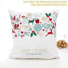 Load image into Gallery viewer, 2022 Santa Claus Christmas Pillowcase Decor For Home Christmas Throw Pillow Covers Decorative Snowman Santa Claus Pillow Covers Linen Cushion Cover Couch Pillow Cases Merry Christmas Ornament Xmas Gifts 45x45CM
