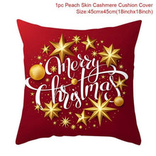 Load image into Gallery viewer, 2022 Santa Claus Christmas Pillowcase Decor For Home Christmas Throw Pillow Covers Decorative Snowman Santa Claus Pillow Covers Linen Cushion Cover Couch Pillow Cases Merry Christmas Ornament Xmas Gifts 45x45CM
